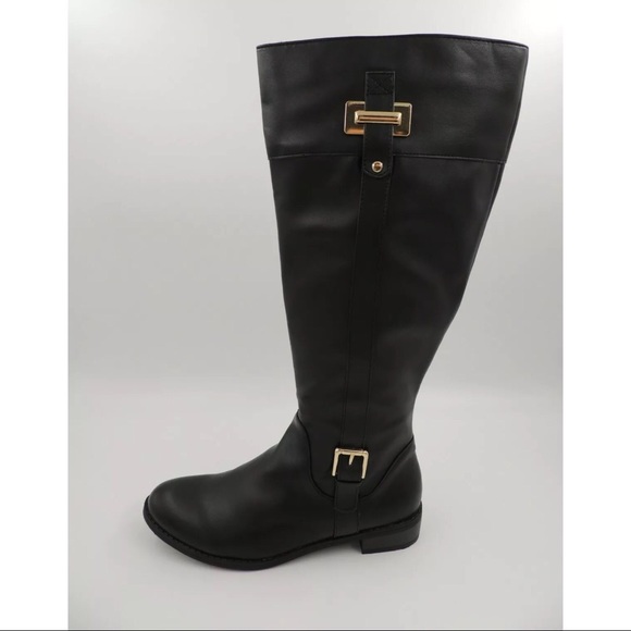 Karen Scott Shoes - NEW Karen Scott DELIEE Black Riding Boot Buckle 9